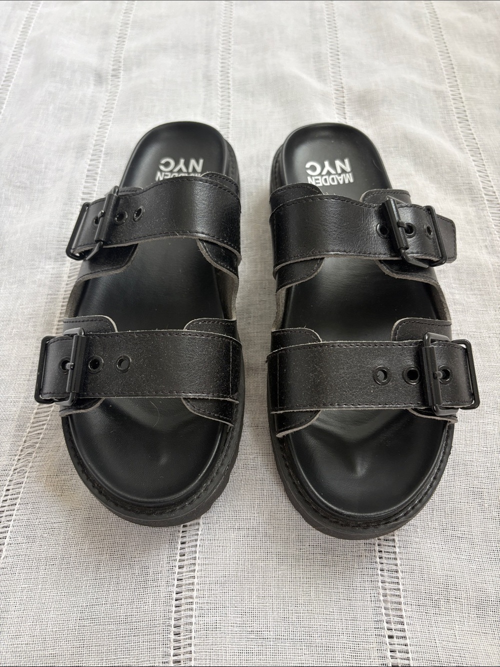 Steve Madden NYC 90s/grunge Two Band Buckle Chunky Sandal